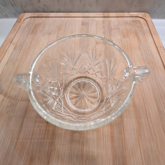 Vintage 1940's Pressed Glass Sugar Bowl - Picture 4 of 7